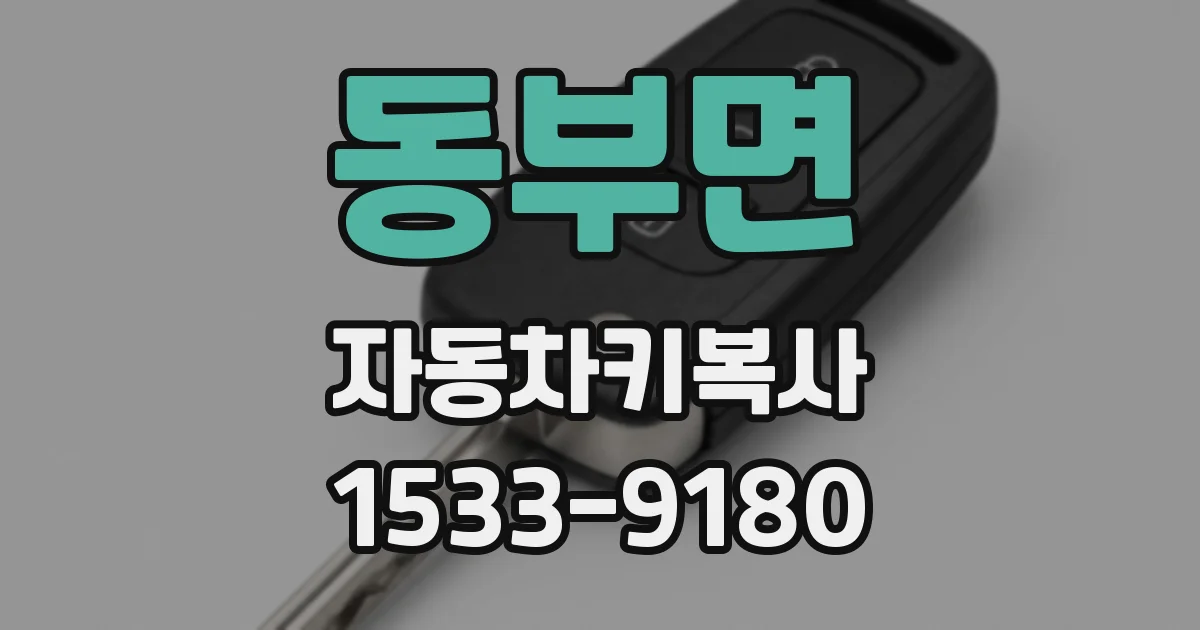 동부면 자동차키복사