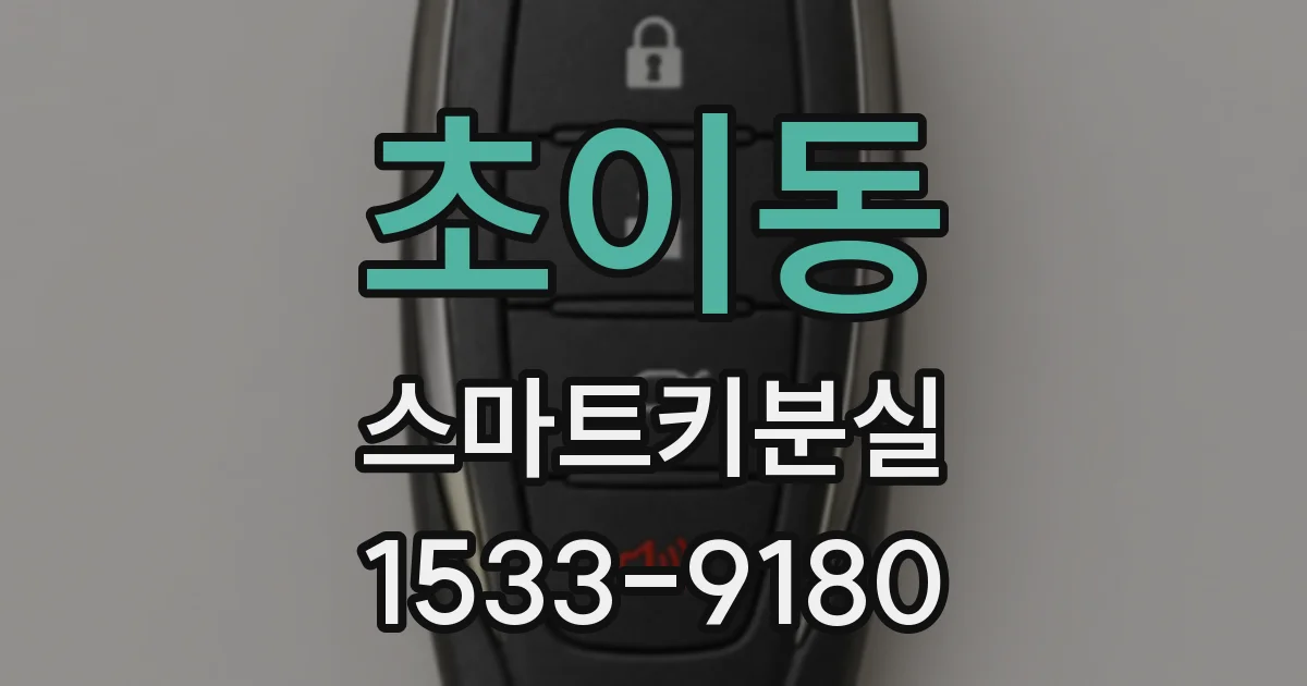 초이동 스마트키분실