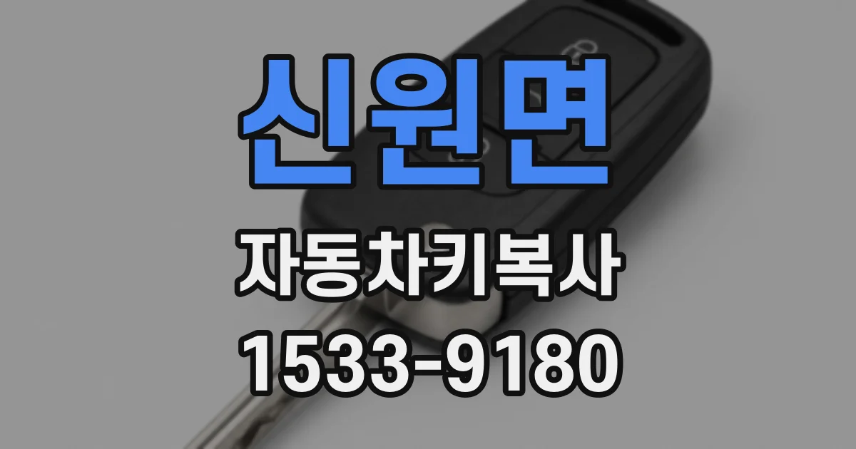 신원면 자동차키복사