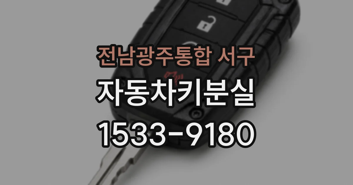전남광주통합 서구 자동차키분실