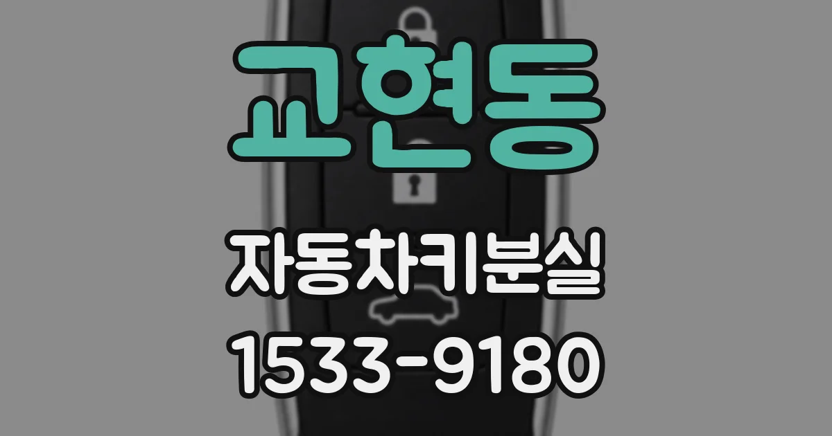 교현동 자동차키분실