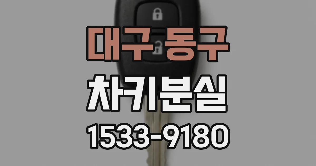 대구 동구 차키분실