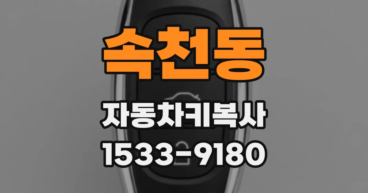 속천동 자동차키복사