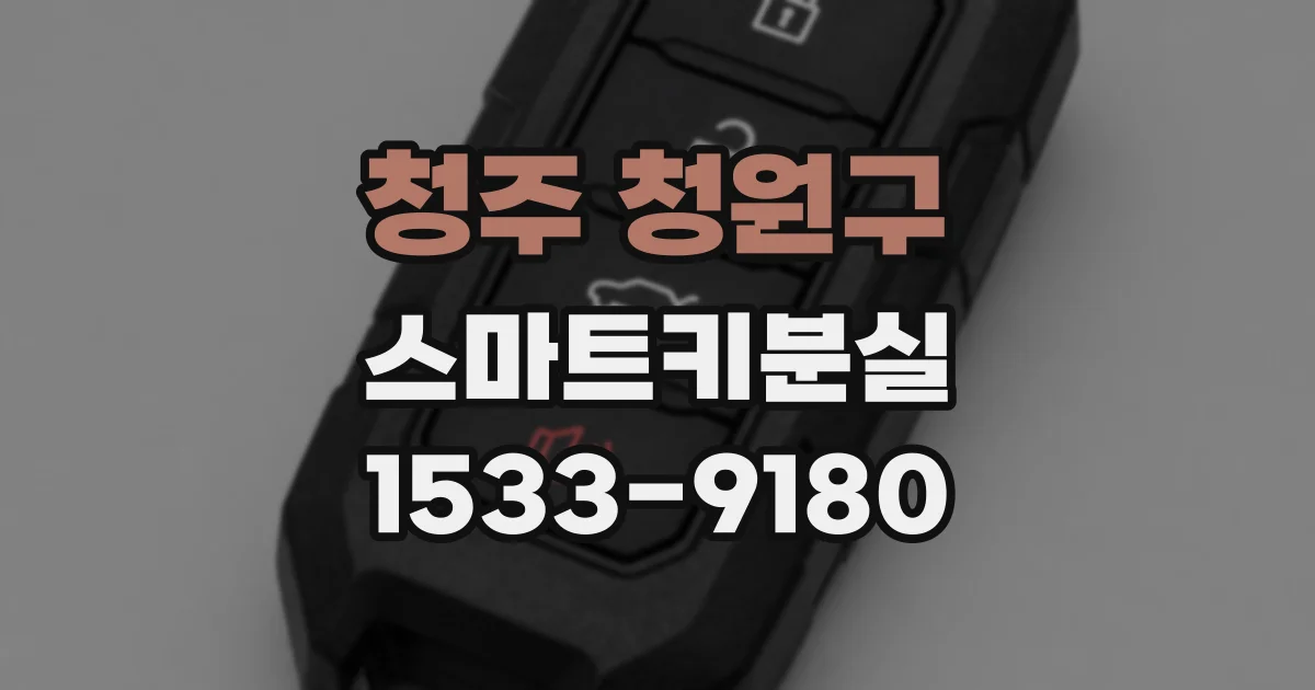청주 청원구 스마트키분실