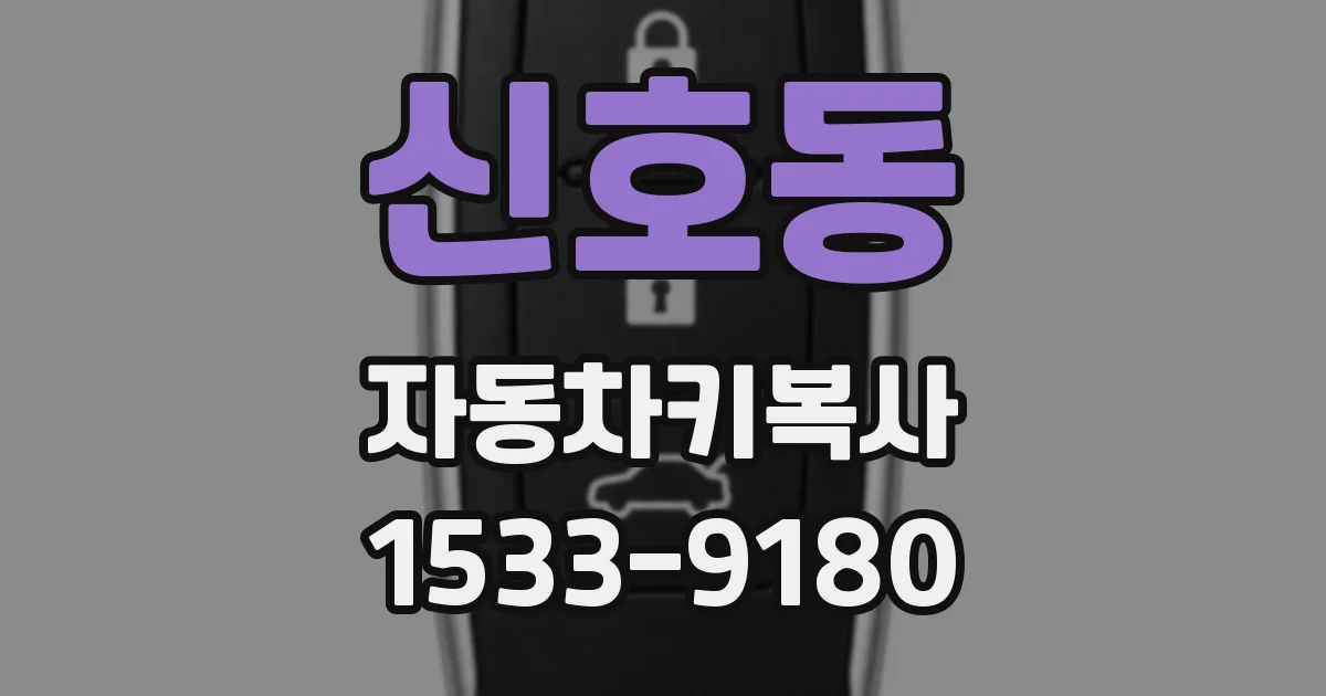 신호동 자동차키복사