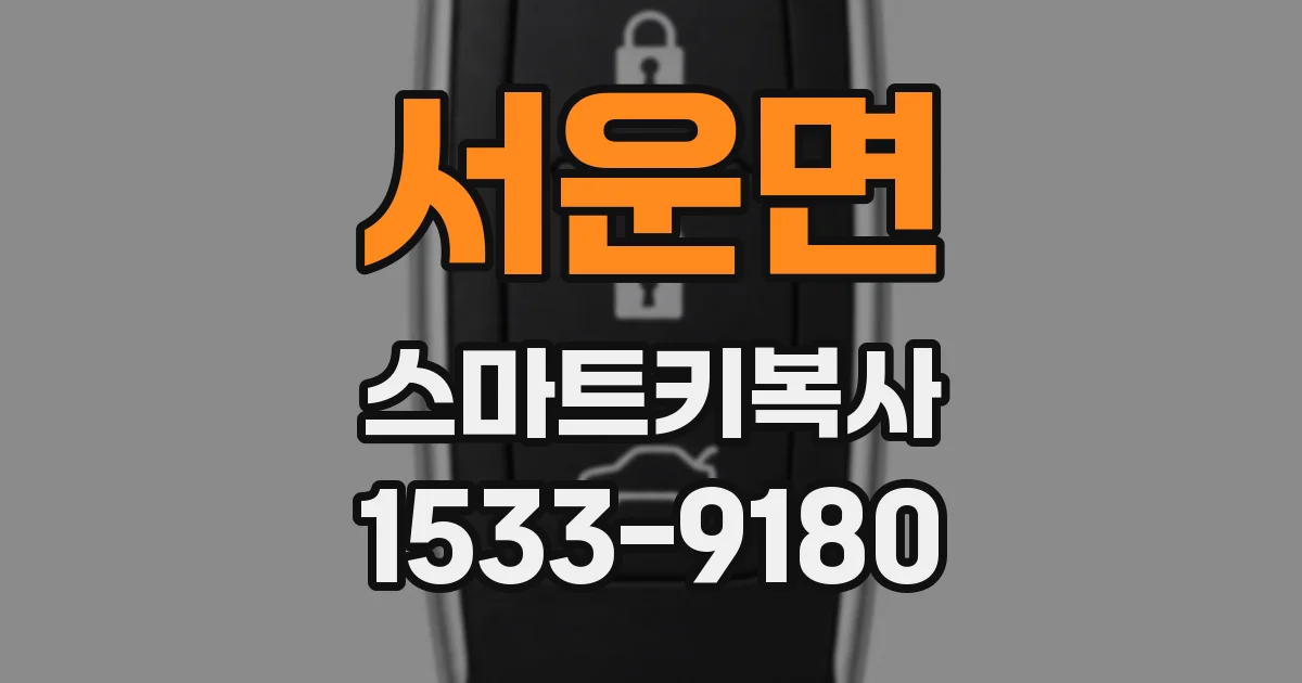 서운면 스마트키복사