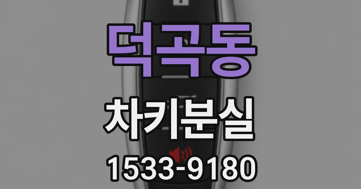 덕곡동 차키분실