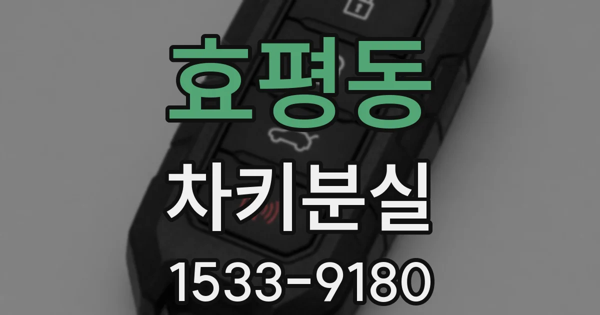 효평동 차키분실