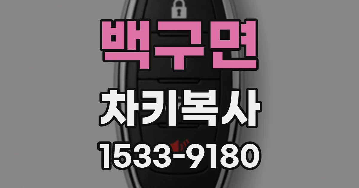 백구면 차키복사