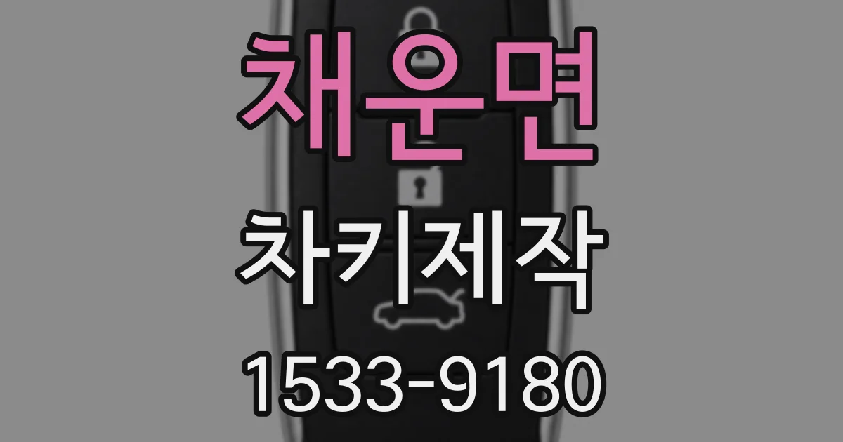 채운면 차키제작