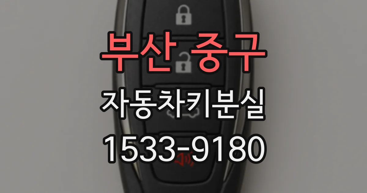 부산 중구 자동차키분실