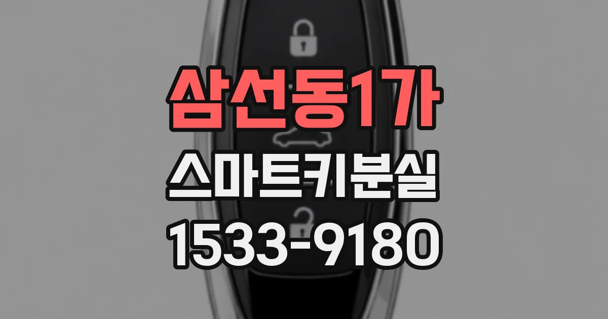 삼선동1가 스마트키분실