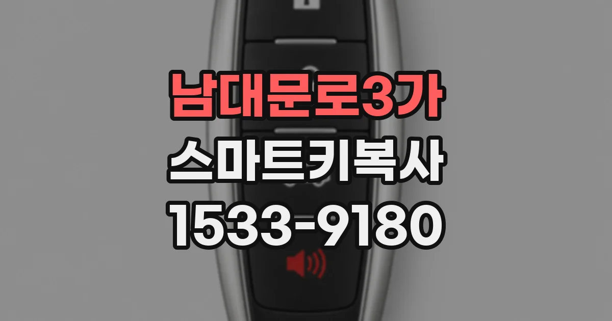 남대문로3가 스마트키복사