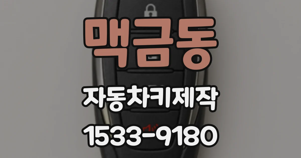 맥금동 자동차키제작