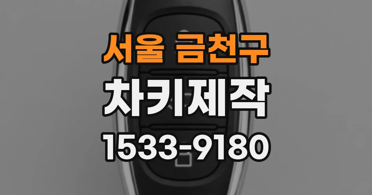 서울 금천구 차키제작