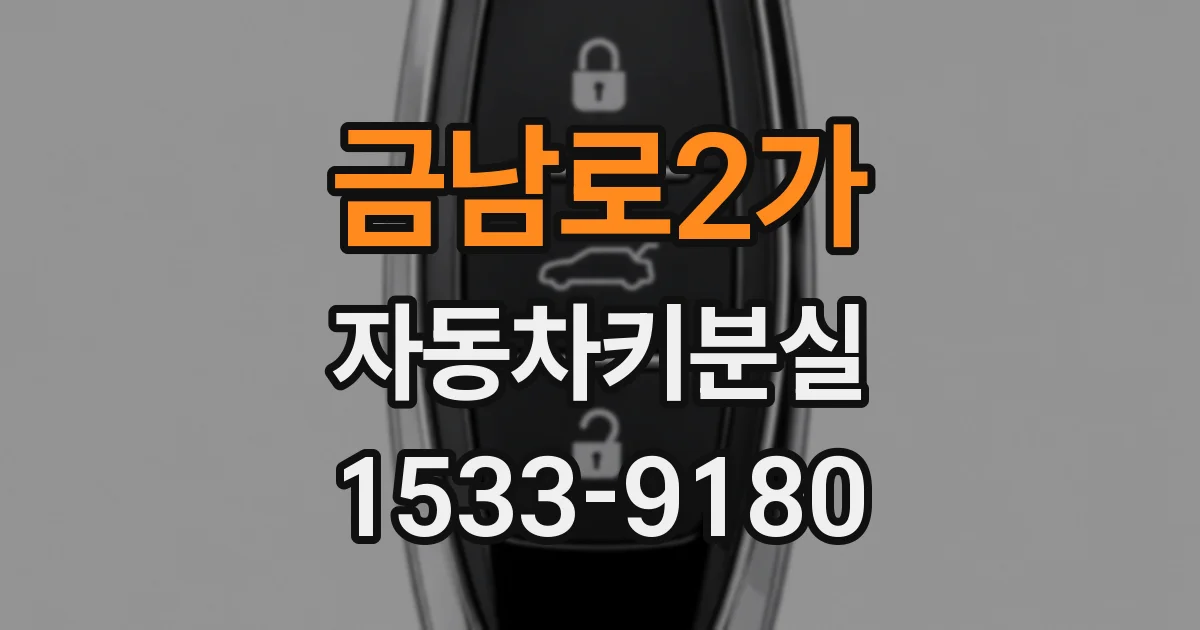 금남로2가 자동차키분실