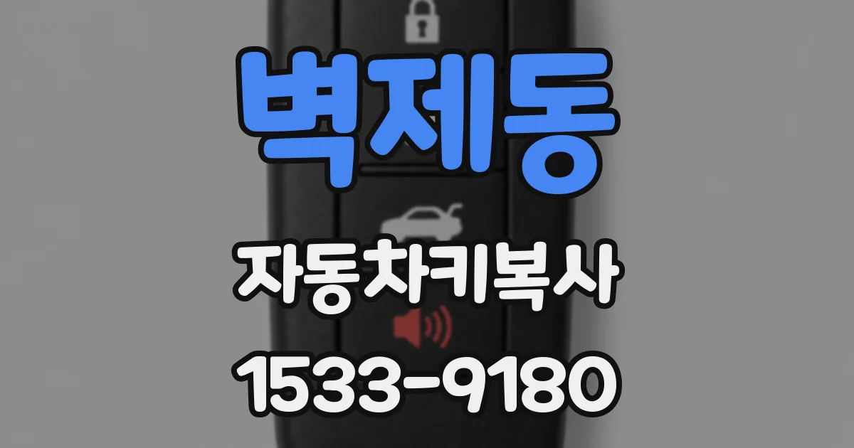 벽제동 자동차키복사