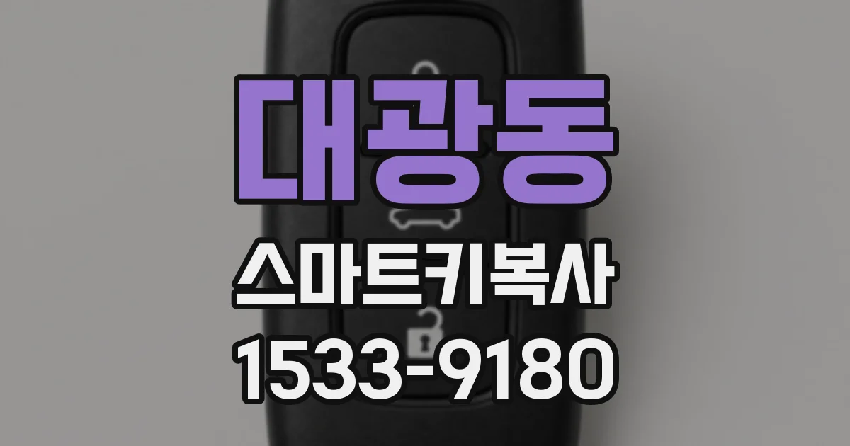 대광동 스마트키복사