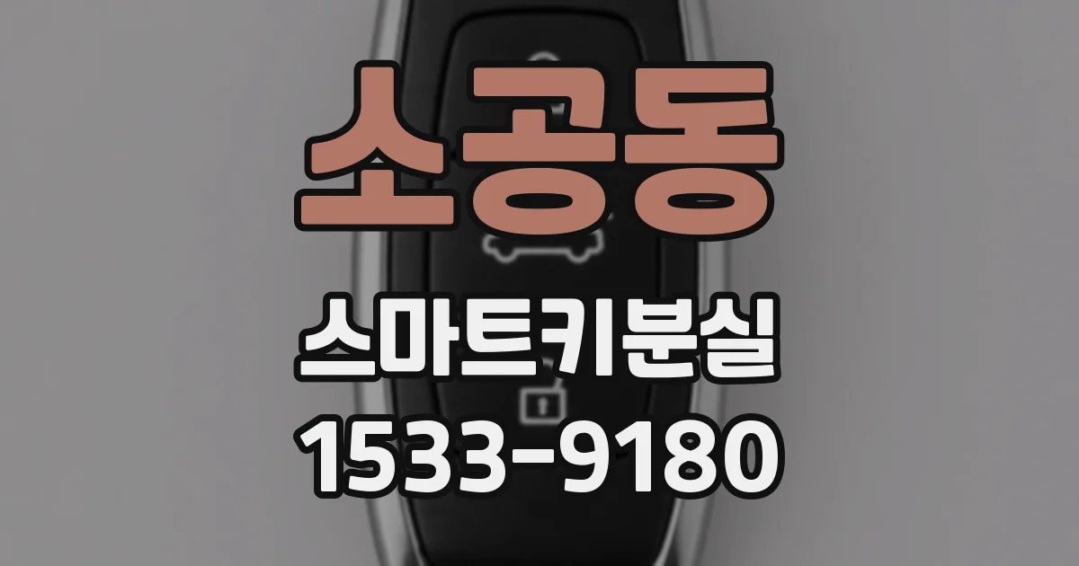 소공동 스마트키분실