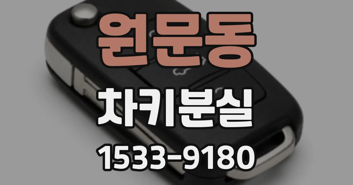원문동 차키분실