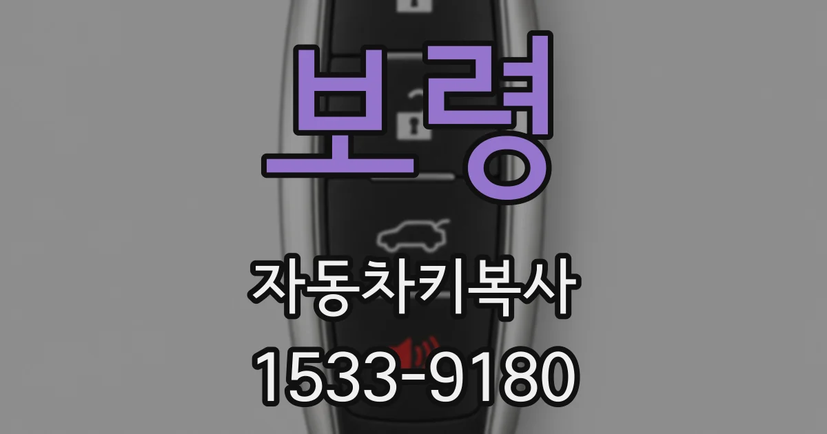 보령 자동차키복사