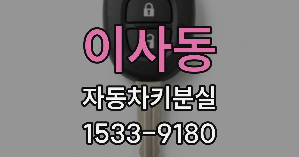 이사동 자동차키분실