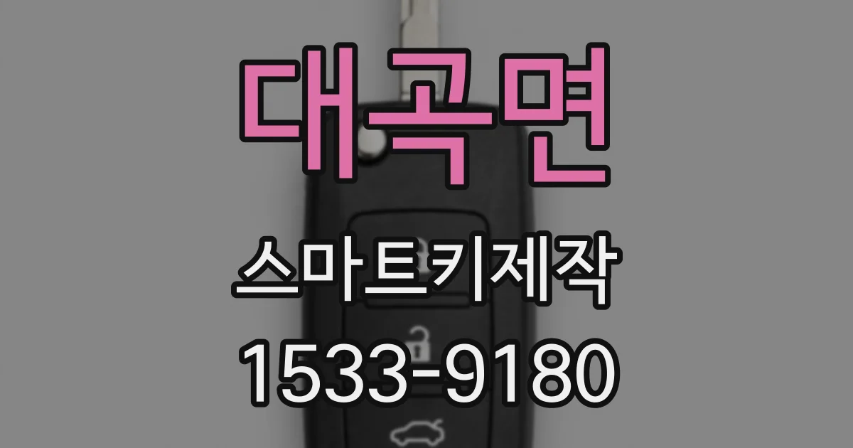 대곡면 스마트키제작