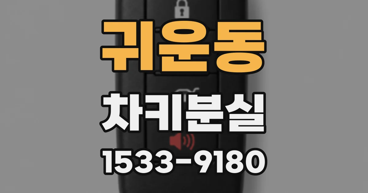 귀운동 차키분실