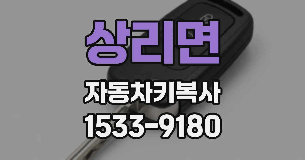 상리면 자동차키복사