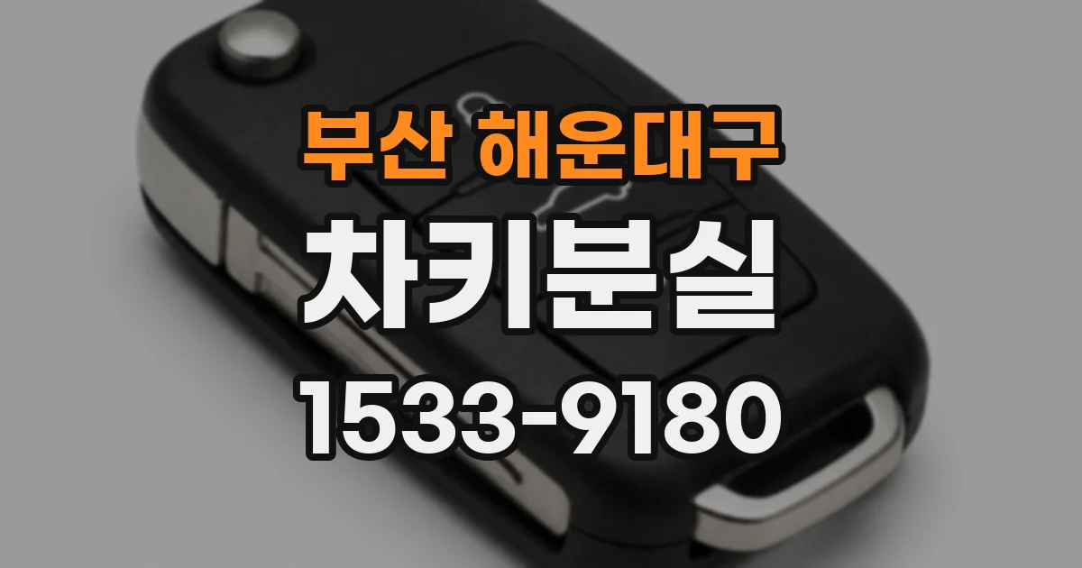 부산 해운대구 차키분실