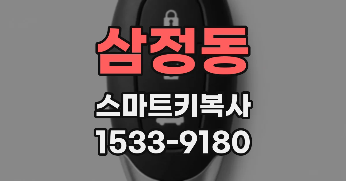 삼정동 스마트키복사