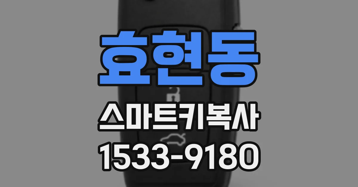 효현동 스마트키복사