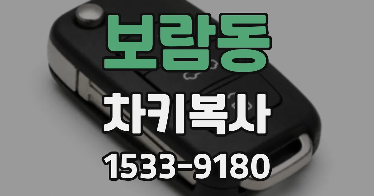 보람동 차키복사