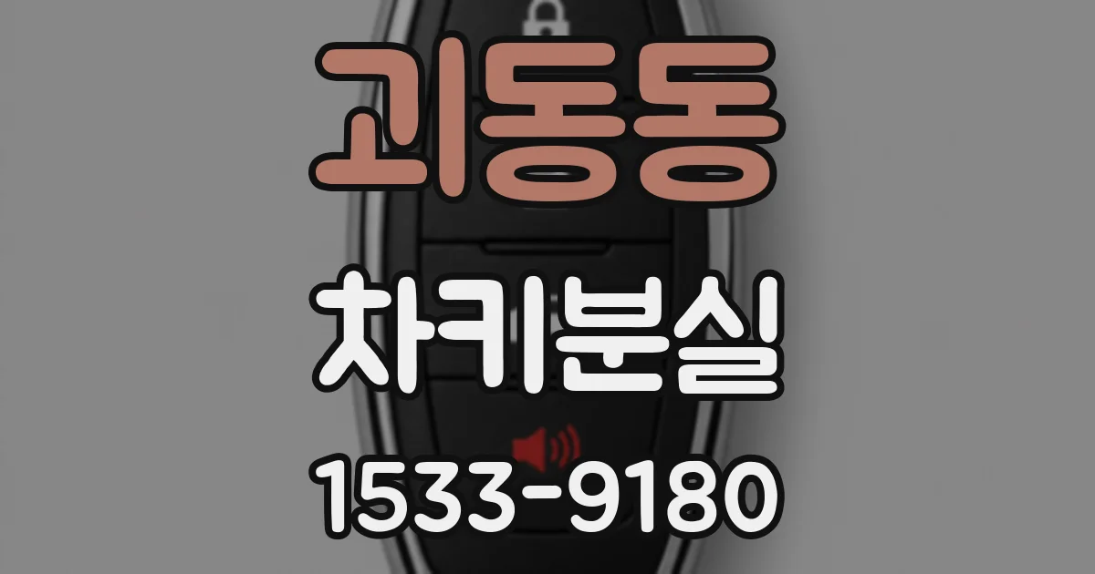 괴동동 차키분실