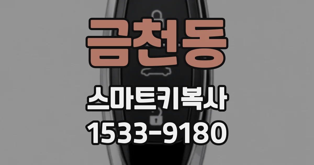 금천동 스마트키복사