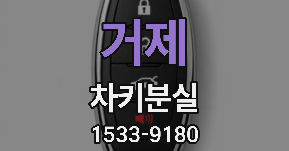 거제 차키분실