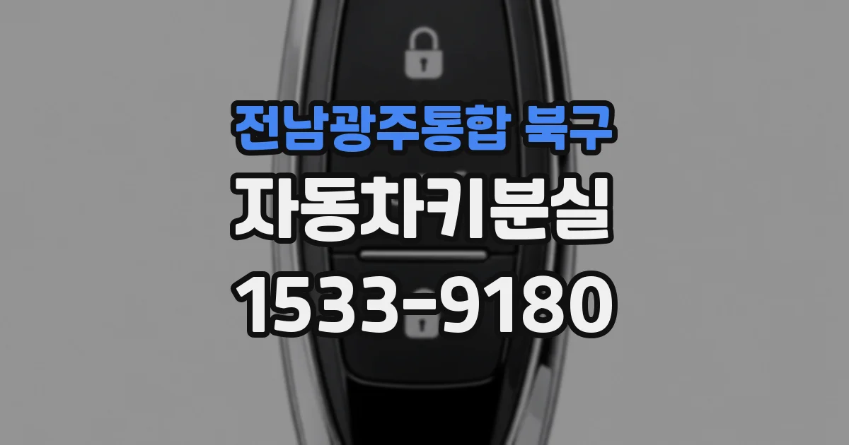 전남광주통합 북구 자동차키분실