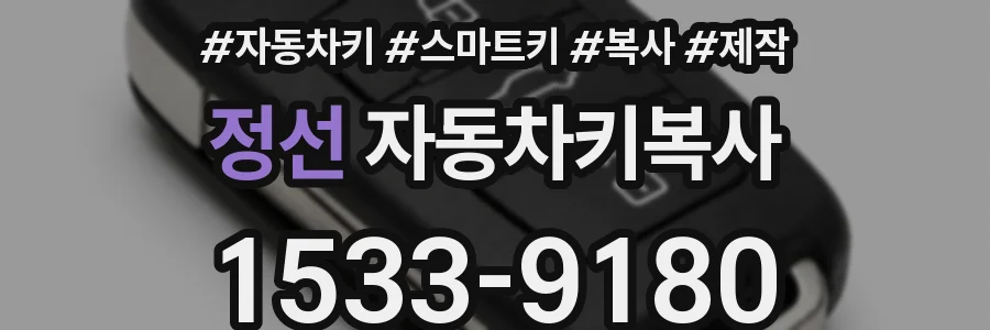 정선 자동차키복사