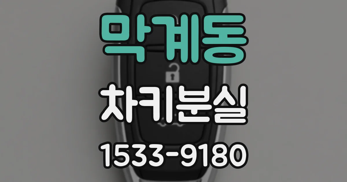 막계동 차키분실