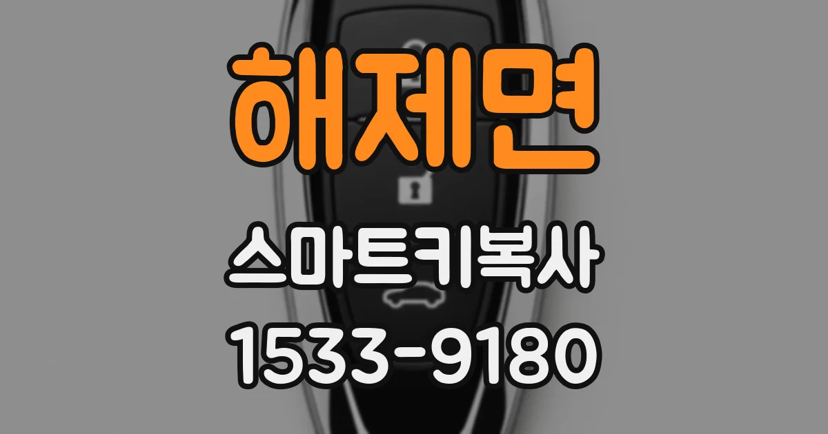 해제면 스마트키복사