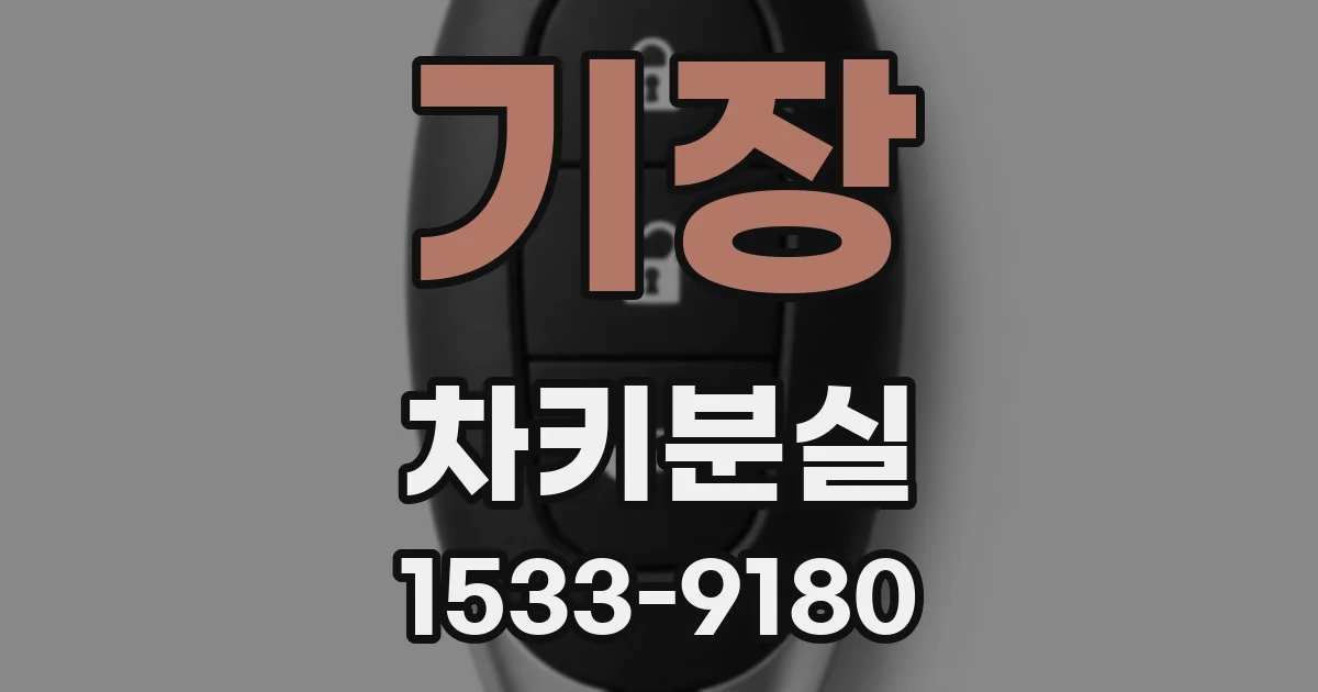 기장 차키분실