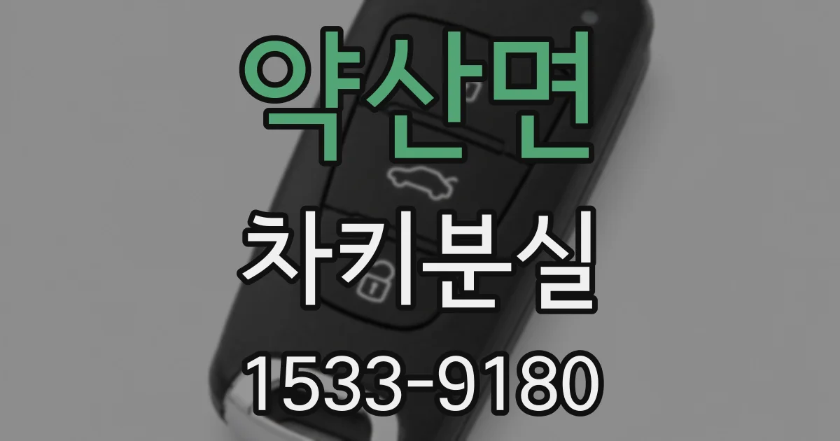 약산면 차키분실
