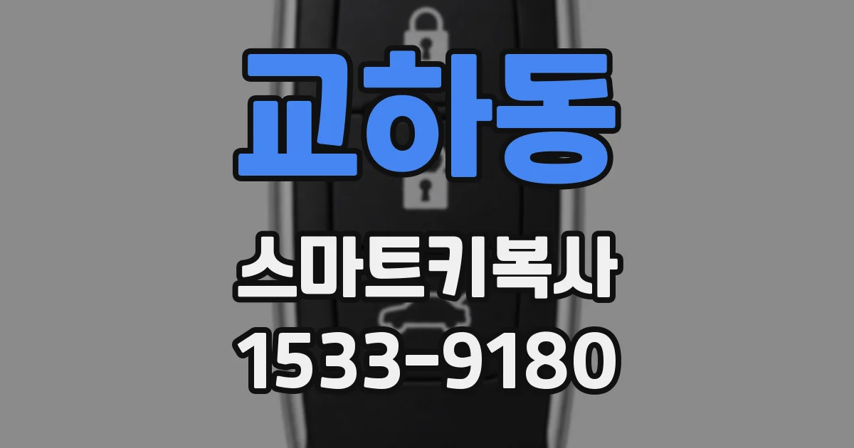 교하동 스마트키복사