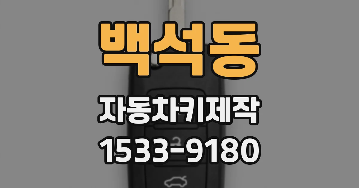 백석동 자동차키제작