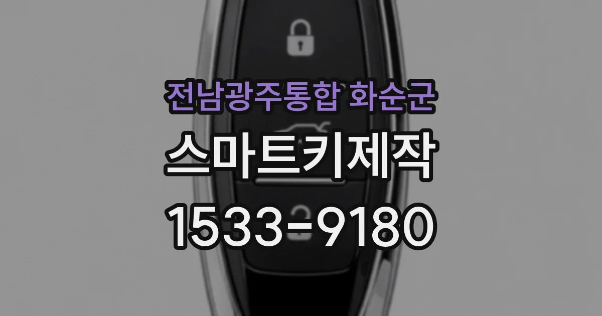 전남광주통합 화순군 스마트키제작