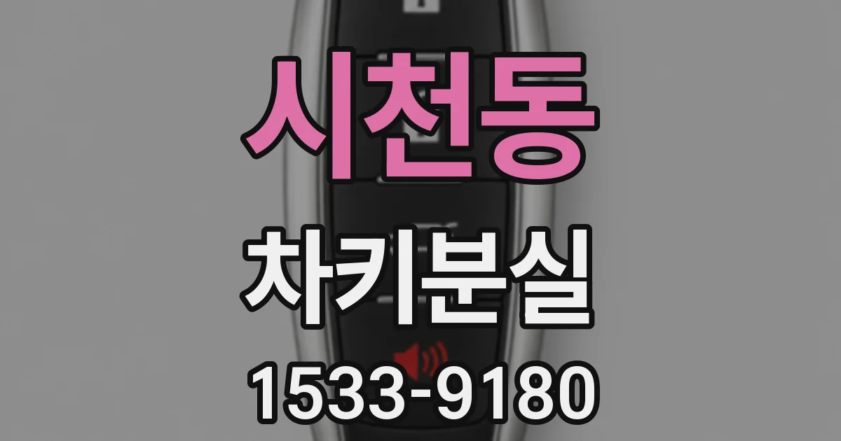시천동 차키분실