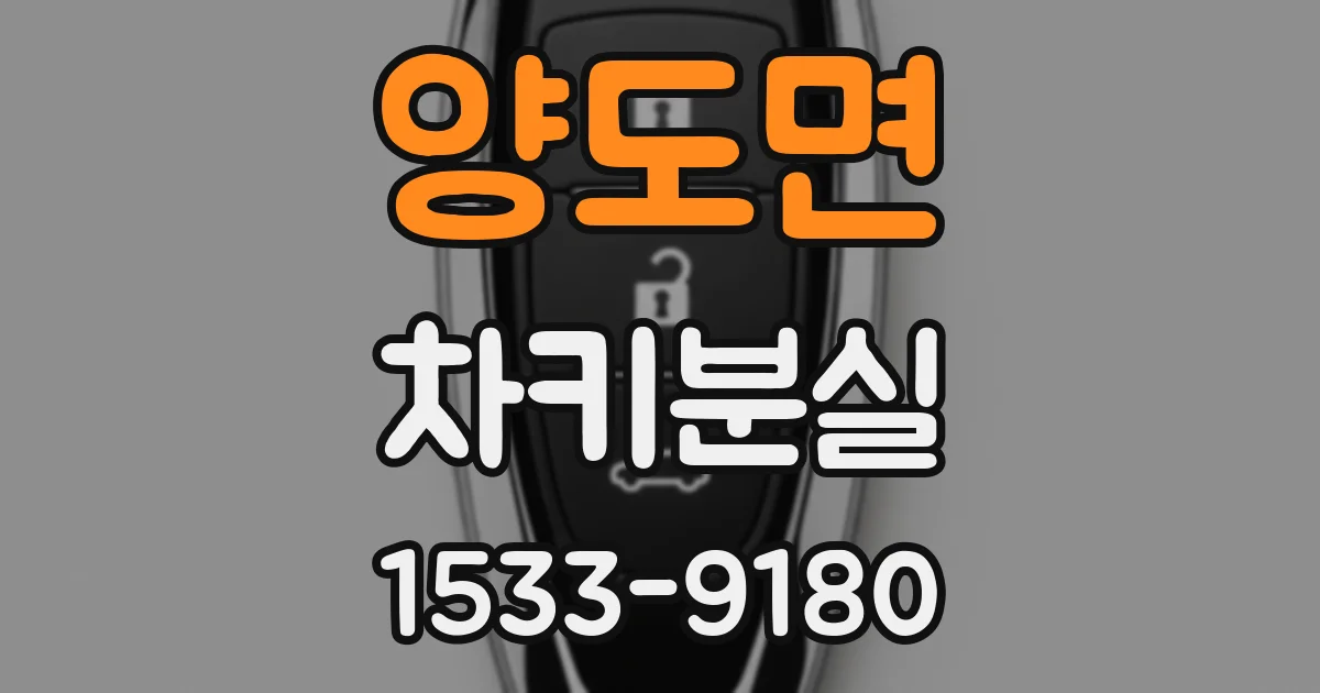 양도면 차키분실