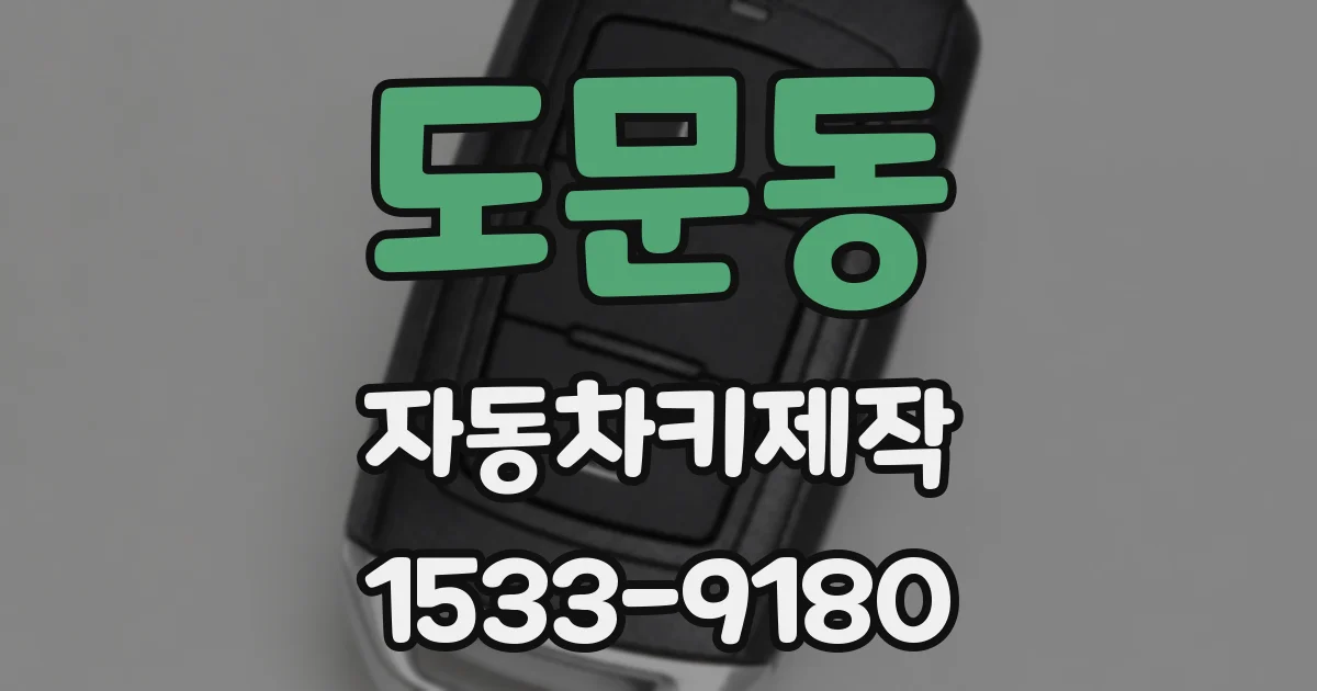 도문동 자동차키제작