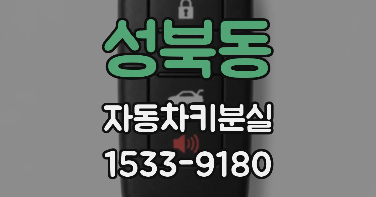성북동 자동차키분실