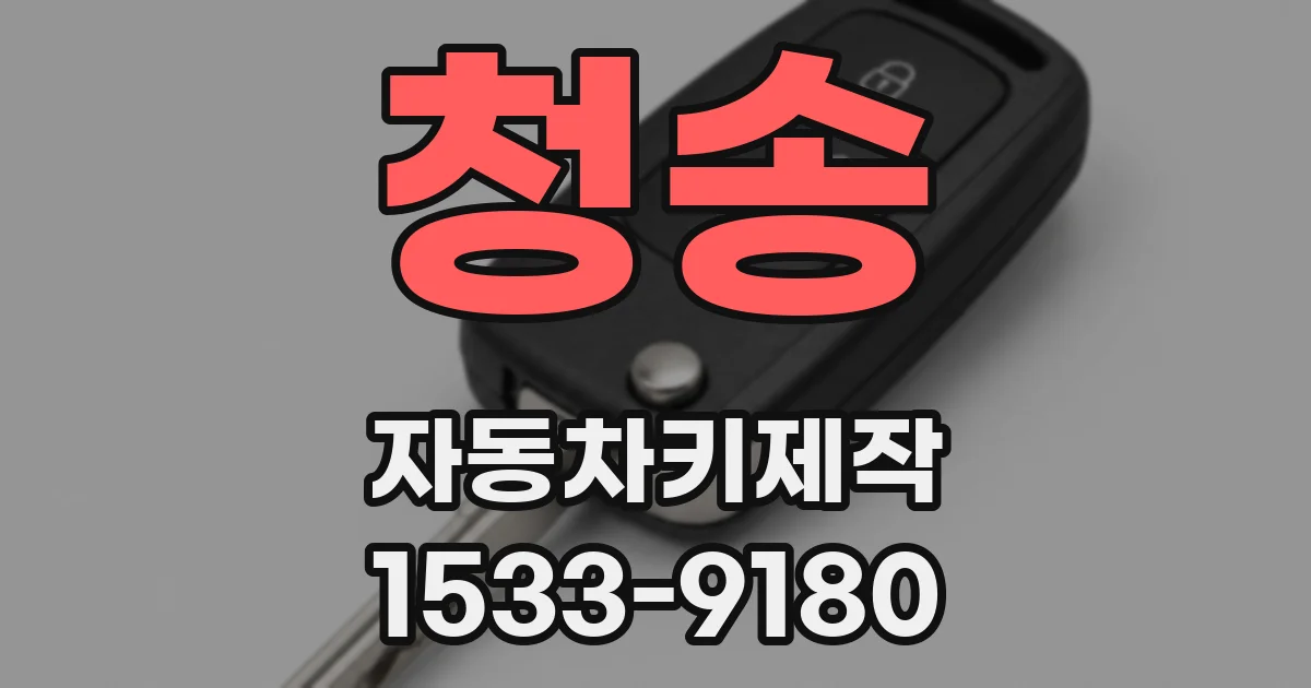 청송 자동차키제작